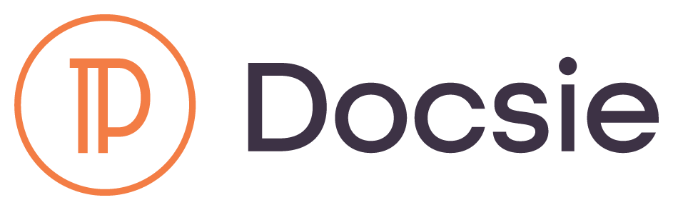 Docsie orange horizontal logo