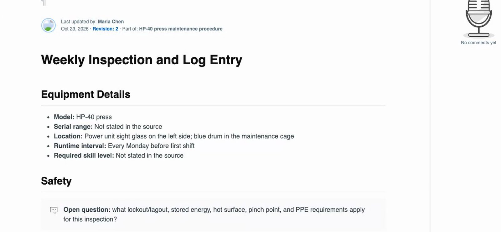 Turn rough notes into a finished SOP