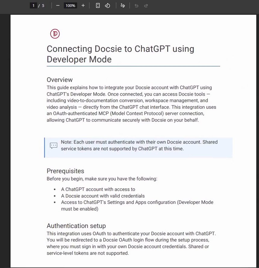 A generated guide exported as a 5-page PDF