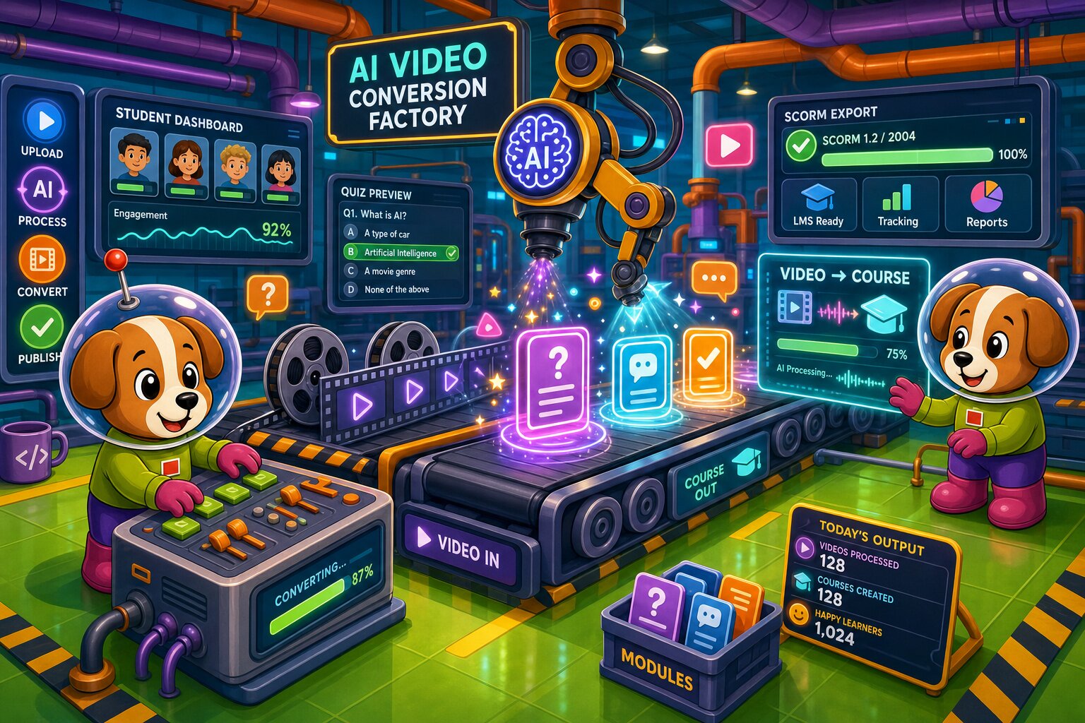 Convert Training Video to Interactive Course in Minutes, Not Weeks