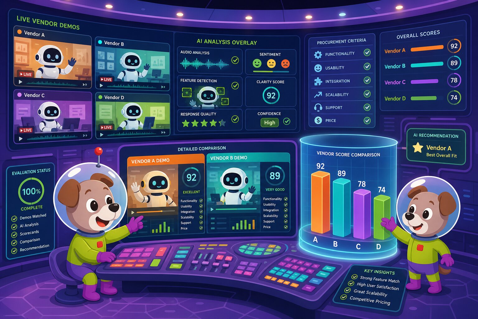 Compare Vendor Demo Videos with AI and Get a Scorecard, Not Footage