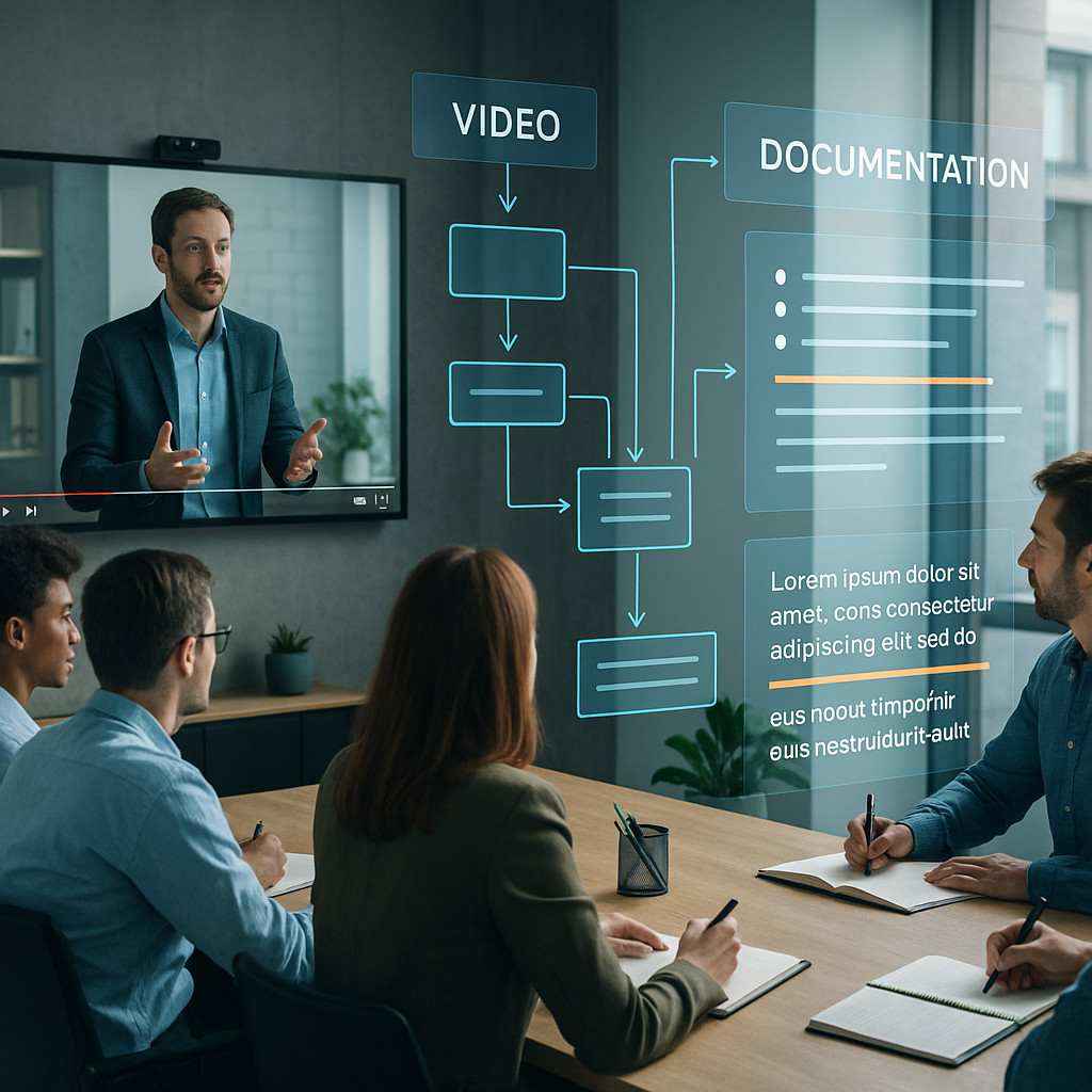 Convert training videos into written documentation