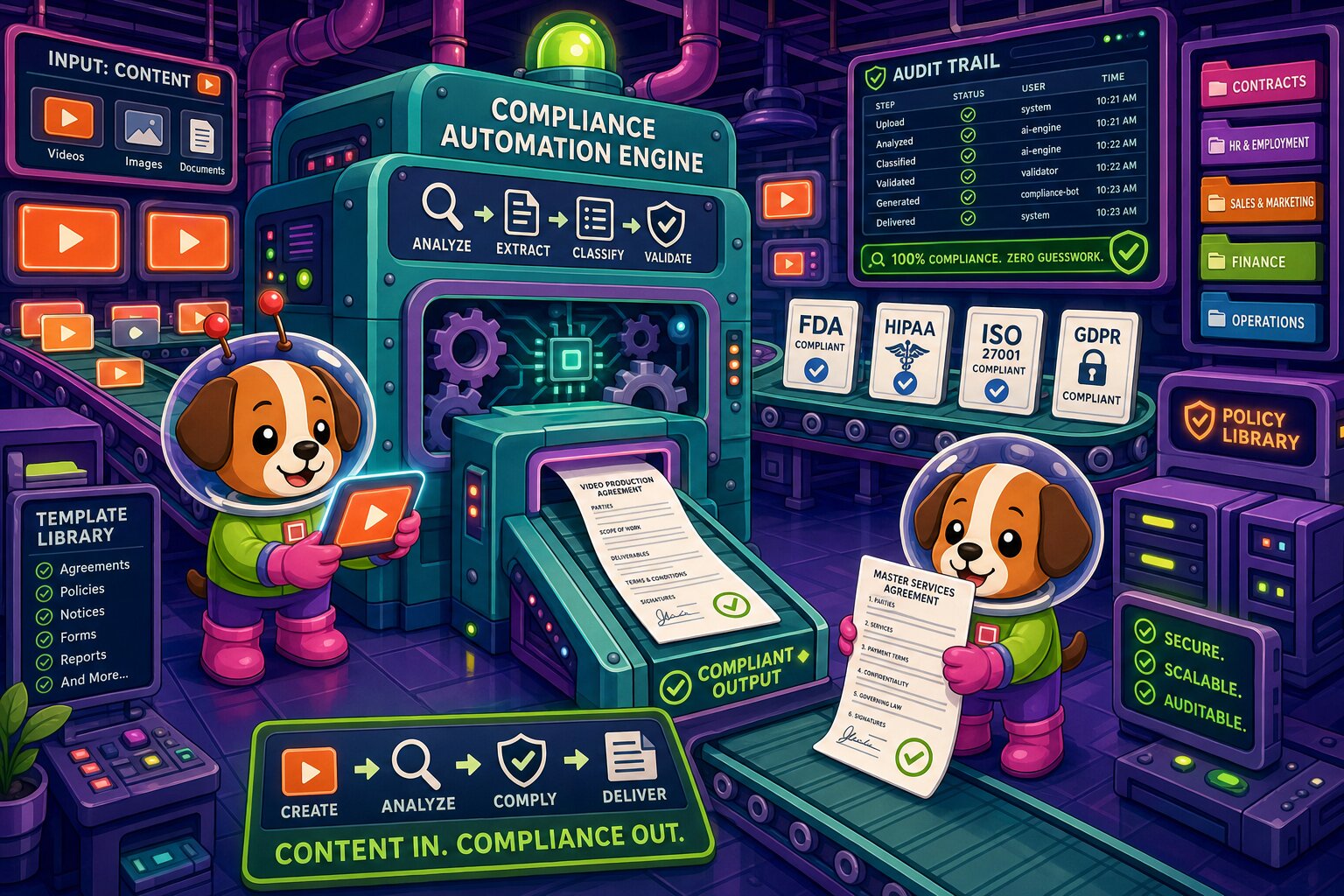 Auto-Fill HIPAA, FDA, ISO, SOX Compliance Templates from Video