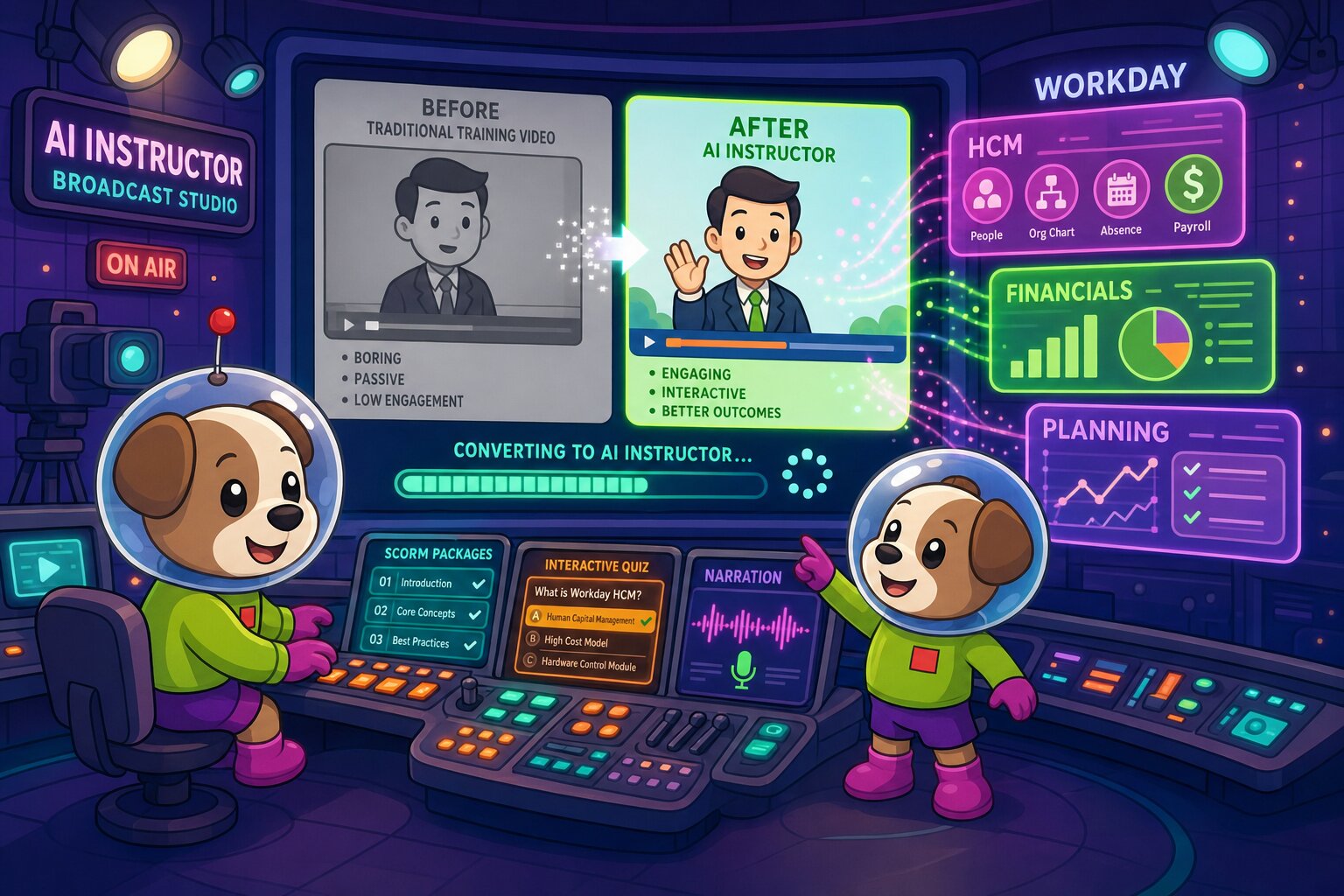 Workday Training Video to AI Instructor — Interactive HCM & Financials Training