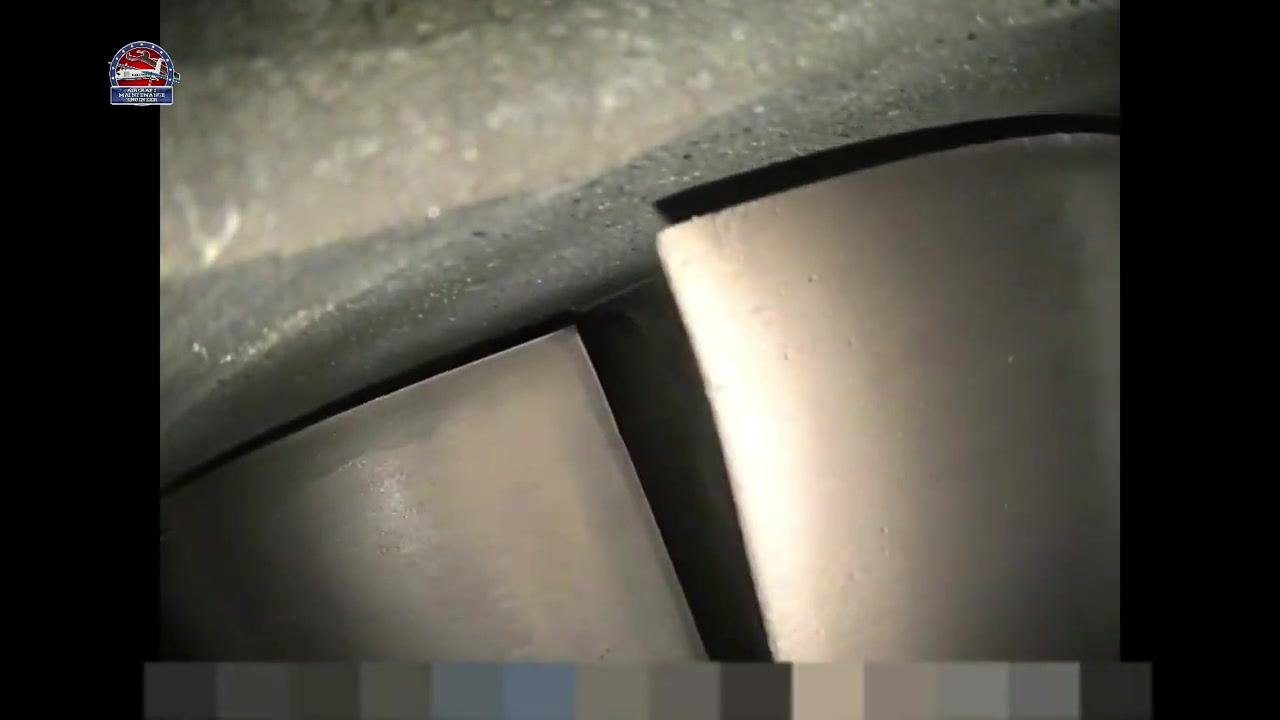 Two adjacent turbine blades confirmed free of cracks or chips