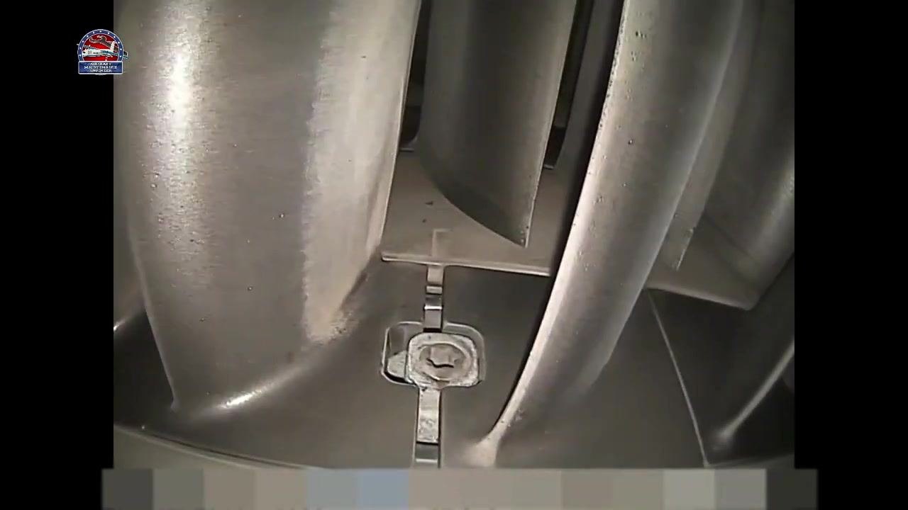 Metallic fastener or locking mechanism visible at the base of the blades