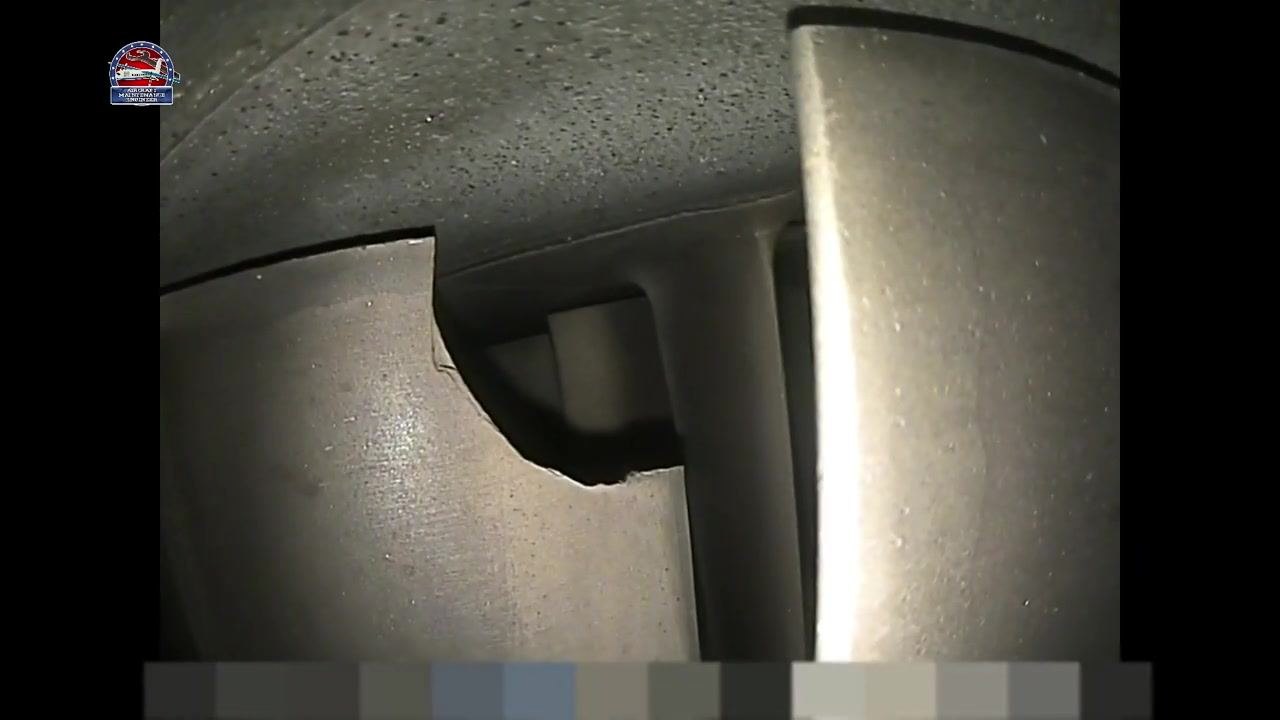 Turbine blade with the missing section viewed from a side profile