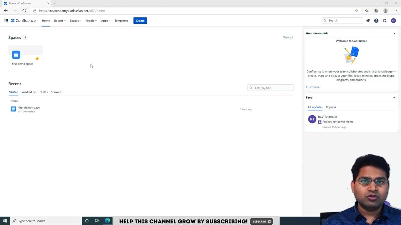 Spaces section with the "View all" link highlighted