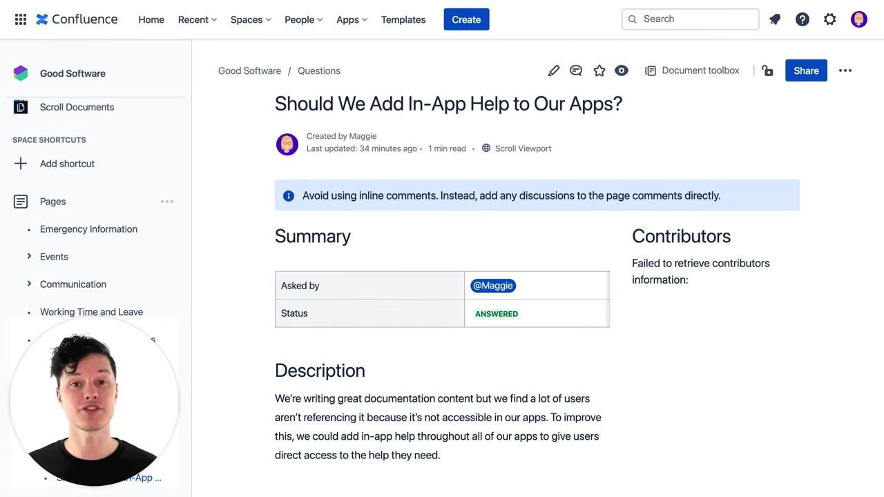 Confluence Templates tab open, showing a variety of templates such as "90-day plan", "Annual plan one-pager", "Blog post", and "Business plan one-pager". Search and filter options are visible at the top.