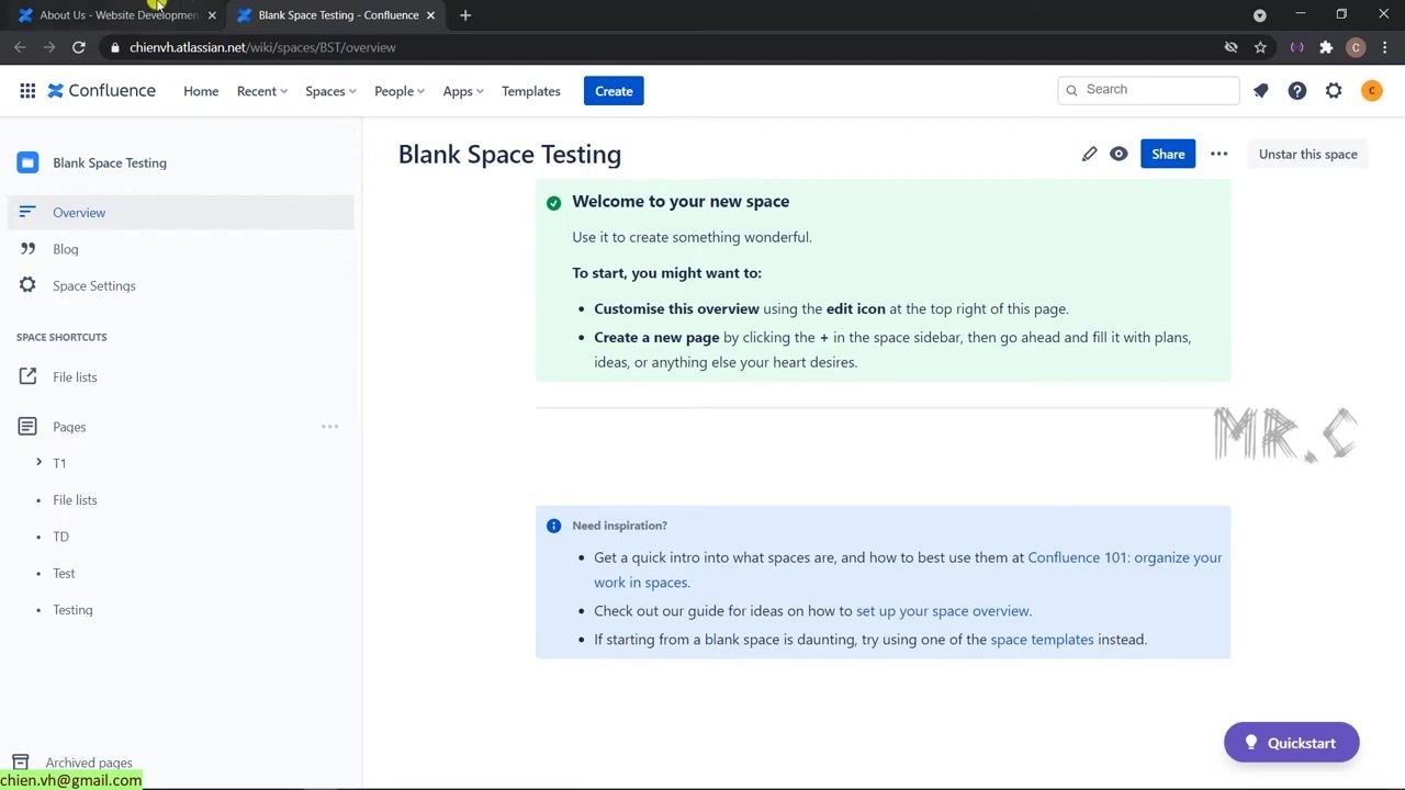 About Us page with the More actions menu open and the "Move" option highlighted