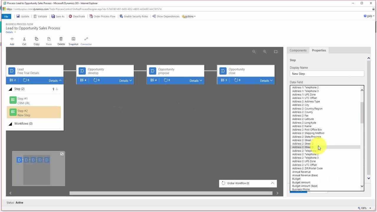 Step #2 in the Free Trial Details stage configured as CRM Username