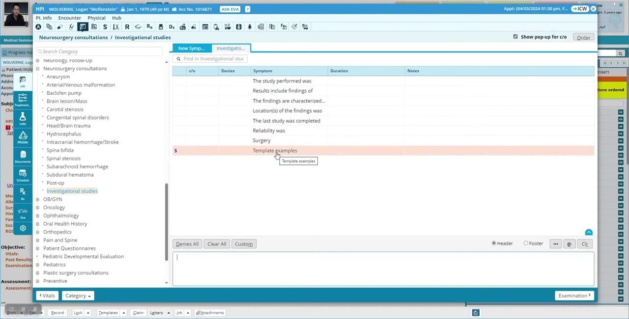 Cursor hovering over the "Custom" button at the bottom left of the blank template configuration screen