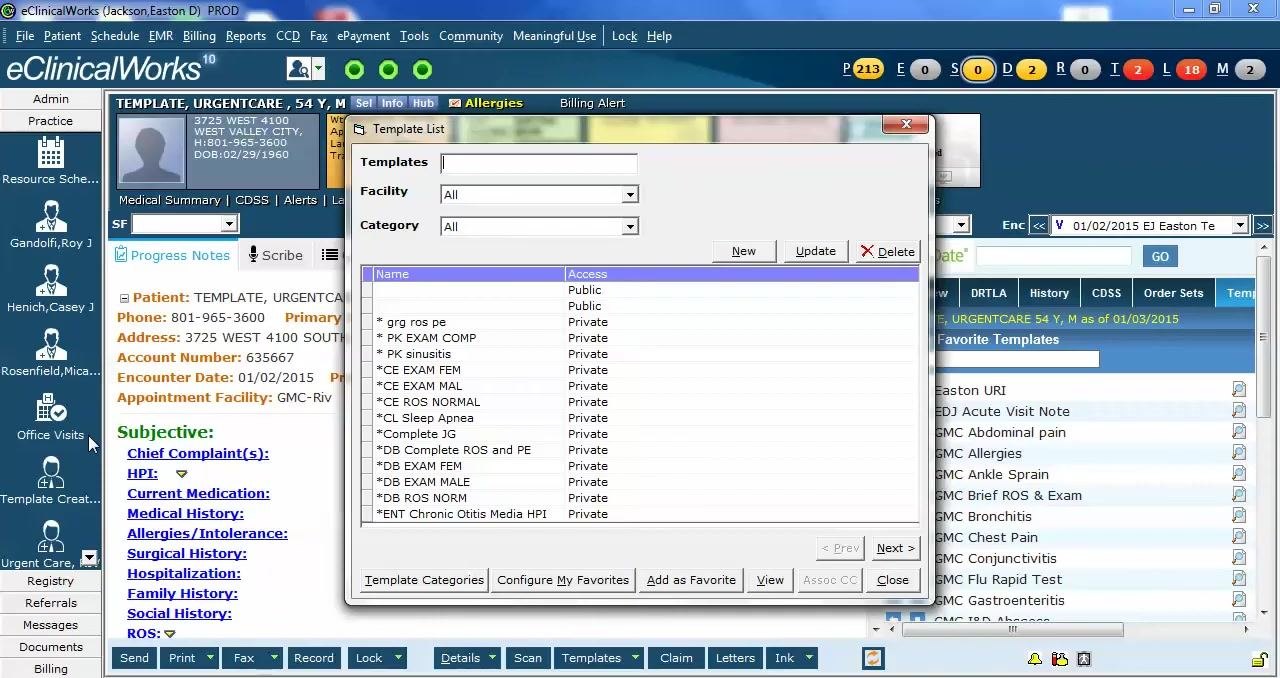 Template List window with "Easton" typed in the search field, displaying only the "Easton URI" template.