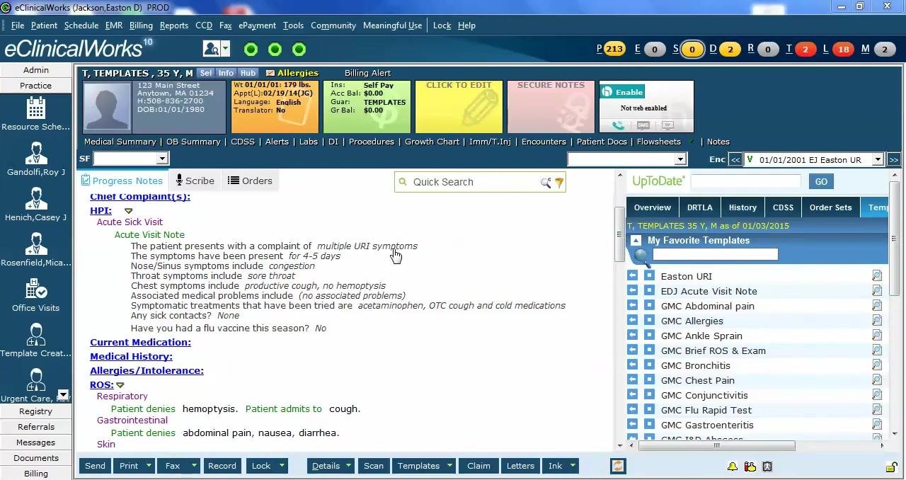 Template editing screen showing editable fields and template content, with a warning that changes are live and immediately effective.