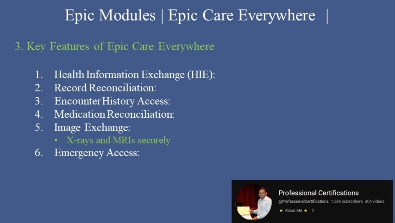 Slide introducing Emergency Access as the sixth key feature of Epic Care Everywhere