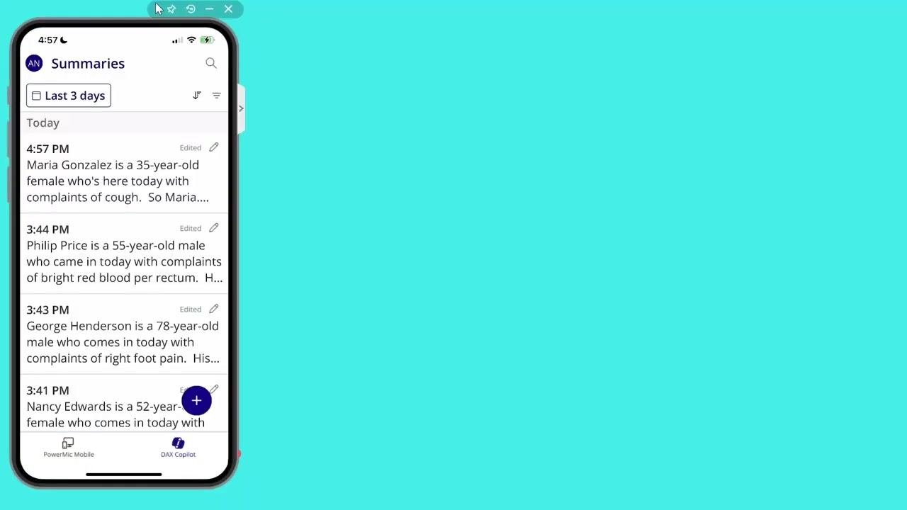 Provider collecting items from the table while the DAX app displays "Writing..." status