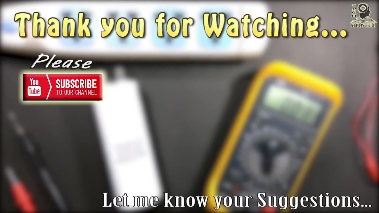 A blurred background with the text "Thank you for Watching...", a red "Subscribe to our channel" button, and "Let me know your Suggestions..." at the bottom.