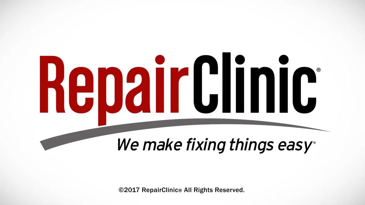 RepairClinic logo with the slogan "We make fixing things easy" and copyright notice