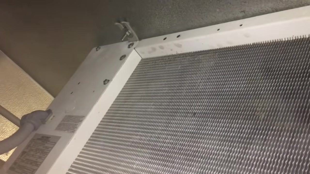 HVAC coil and mechanical room ceiling, reinforcing the importance of hot-water-rated hoses