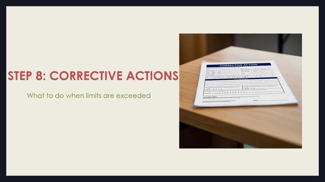 Slide titled "Step 9: Verification," asking "Does the HACCP plan actually work?" beside a quality control worker in a food processing facility.