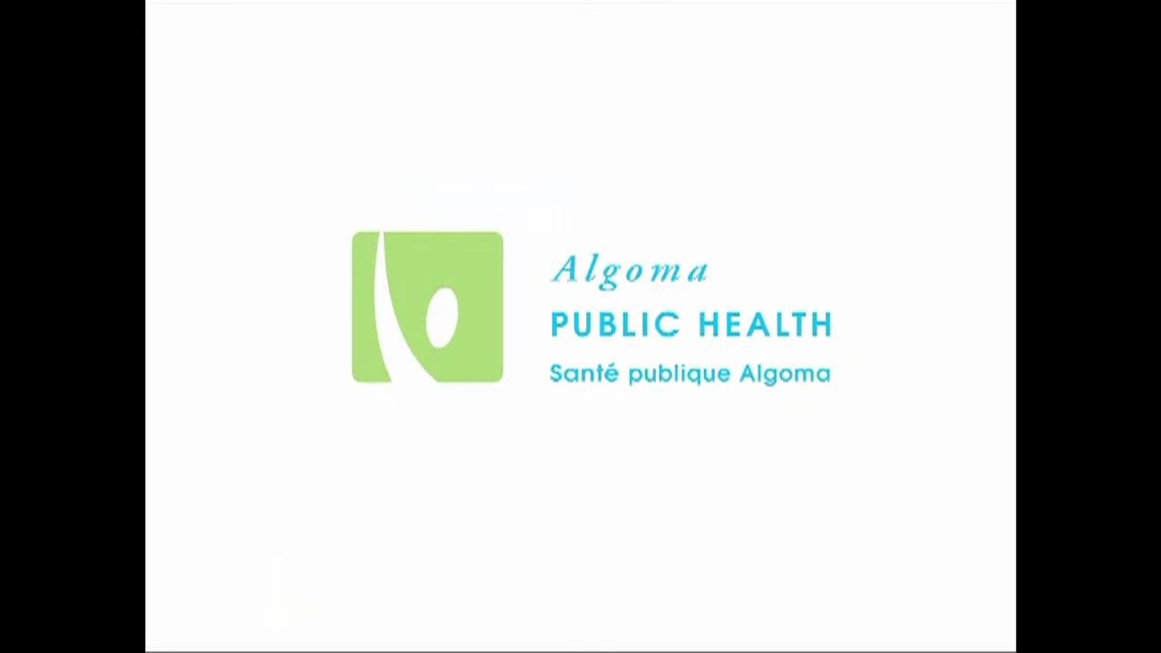 Algoma Public Health logo and text: "Algoma PUBLIC HEALTH Santé publique Algoma" on a white background. No other objects or people are visible.