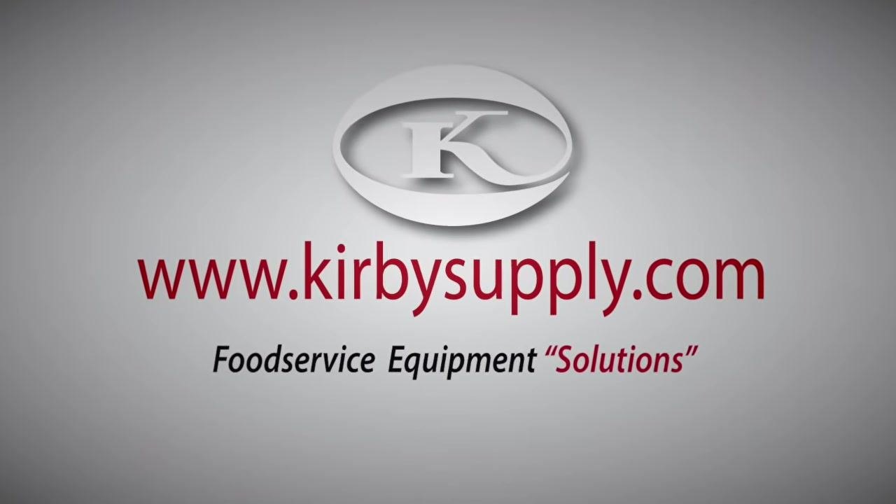 Kirby Chemical Company logo, www.kirbysupply.com, "Foodservice Equipment 'Solutions'" tagline on gray background