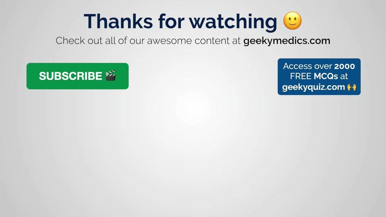End screen with "Thanks for watching", subscribe button, and resource links