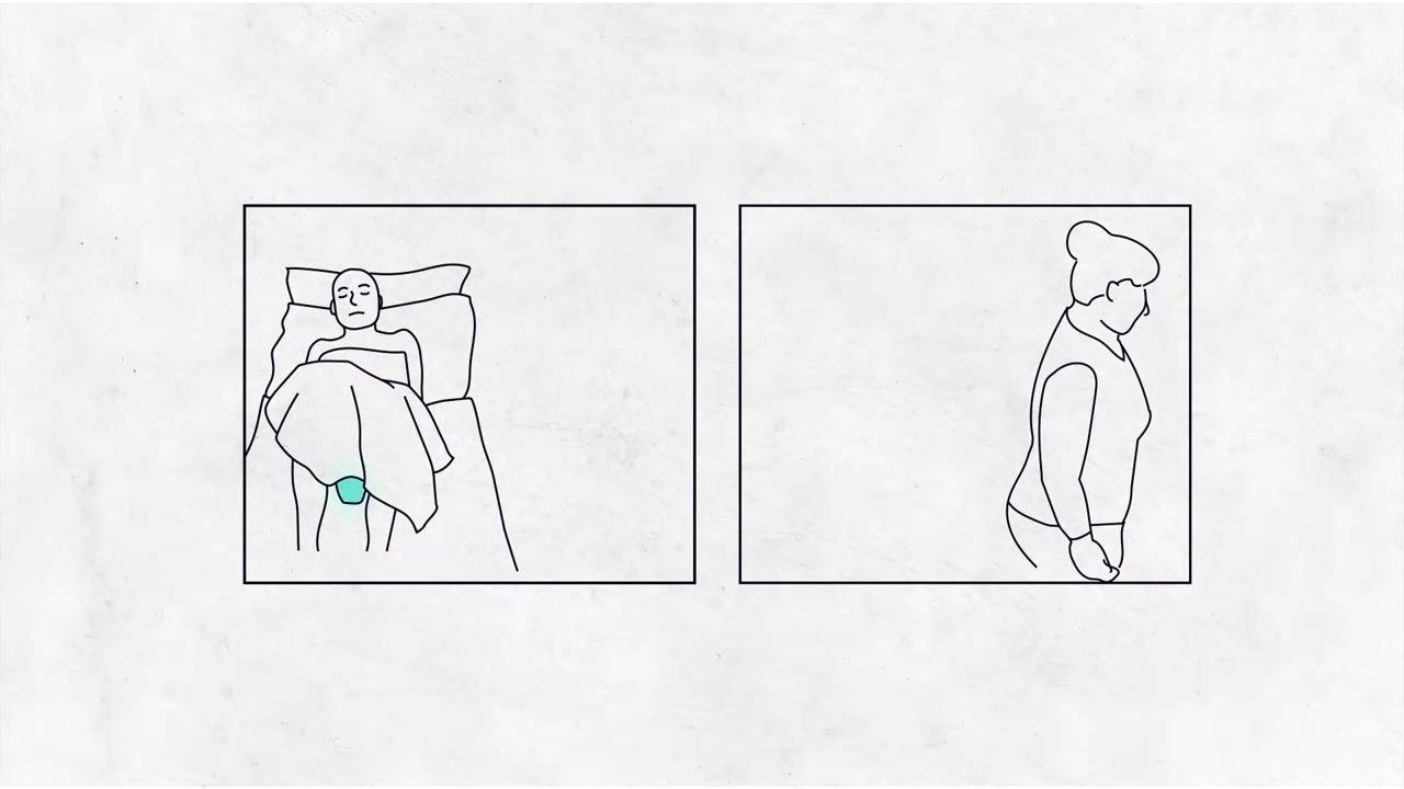 Caregiver making final adjustments for comfort and accessibility before giving privacy