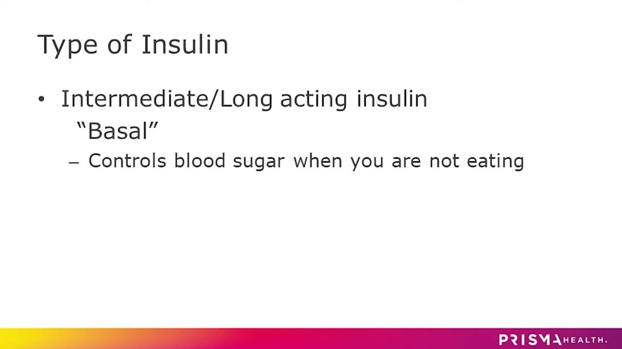 Diagram explaining what insulin is, showing a cell, a key labeled "Insulin," blood with glucose, and the phrase "Glucose = Energy"