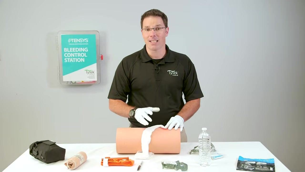 Placing remaining gauze as a bolster on top of the wound once the cavity is filled.