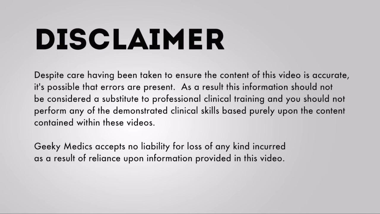 Screen with text: "Special thanks to Numed Healthcare for providing the equipment used in this video"