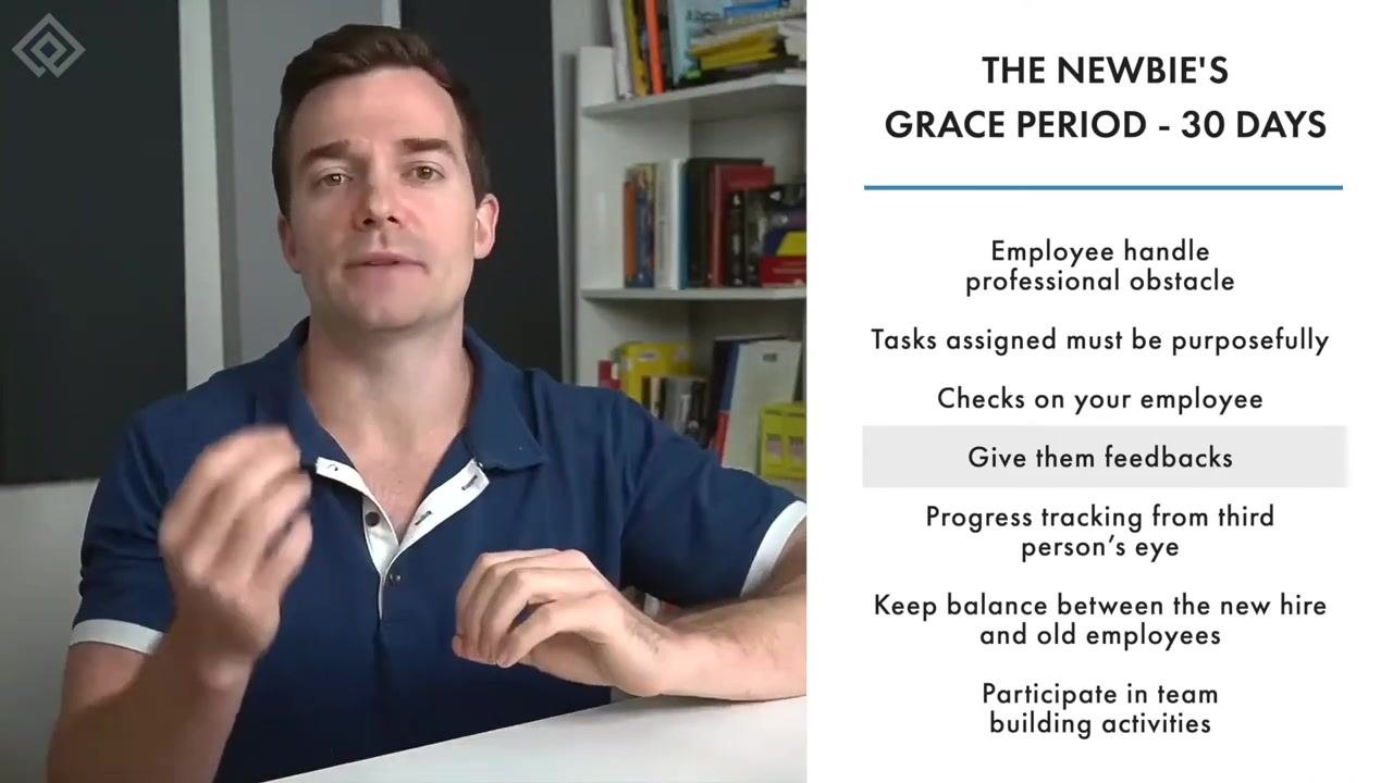 Slide highlighting the step to give the employee feedback.