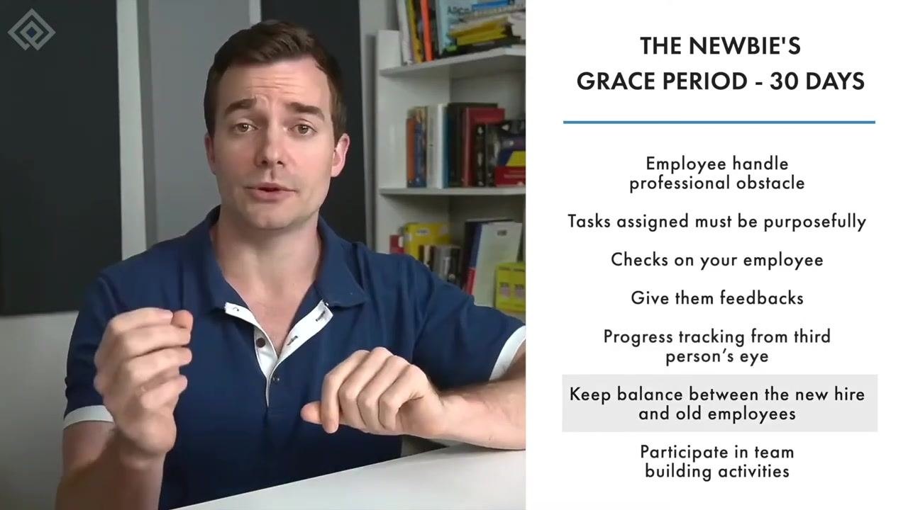 Slide highlighting the need to keep balance between the new hire and existing employees.