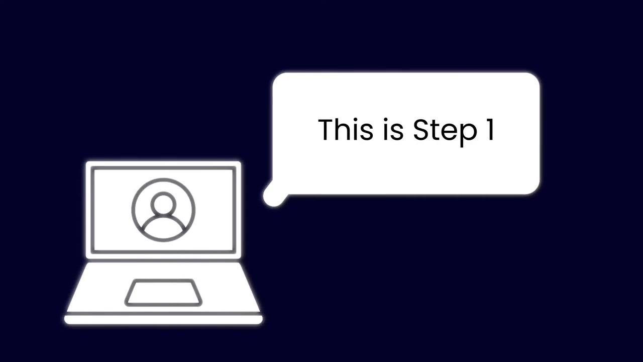 Text on a dark background reading "STEP 1: MAKE LOOM VIDEOS" beside a Loom logo and decorative lines.