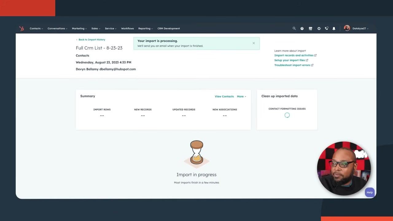 Screen showing both the "Create a list from this import" and the agreement checkbox selected, with the import name filled in.