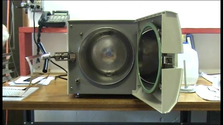 Screen displaying: 'Click Here to Go to Part 2 of How to clean and maintain your tuttnauer automatic autoclave'