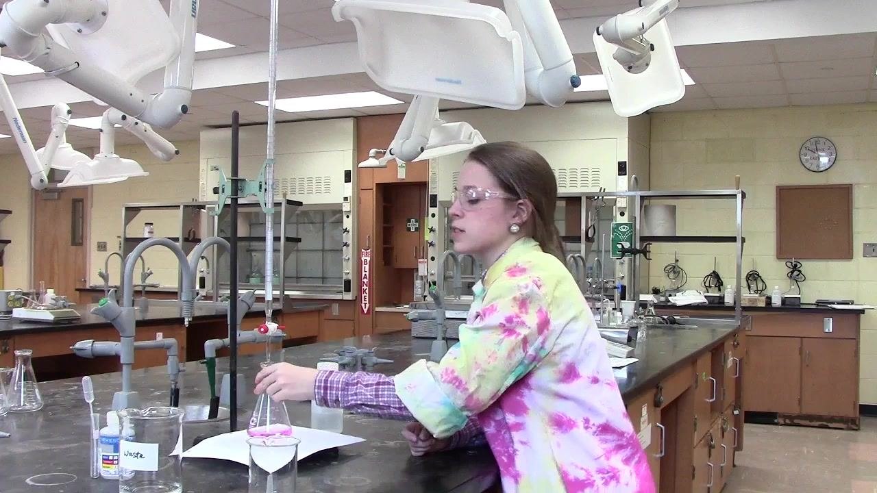 Person stopping the titration upon observing the persistent pink color in the flask.
