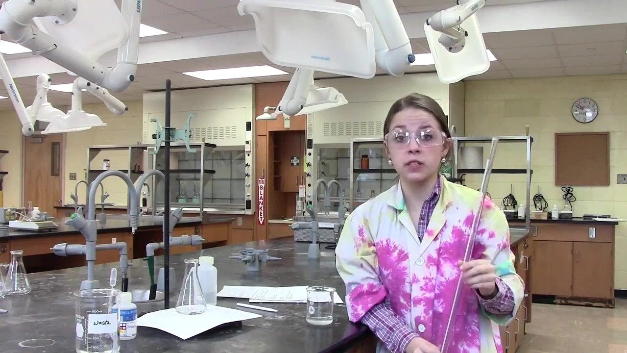 Person holding the burette and rinsing it with the solution to be measured.