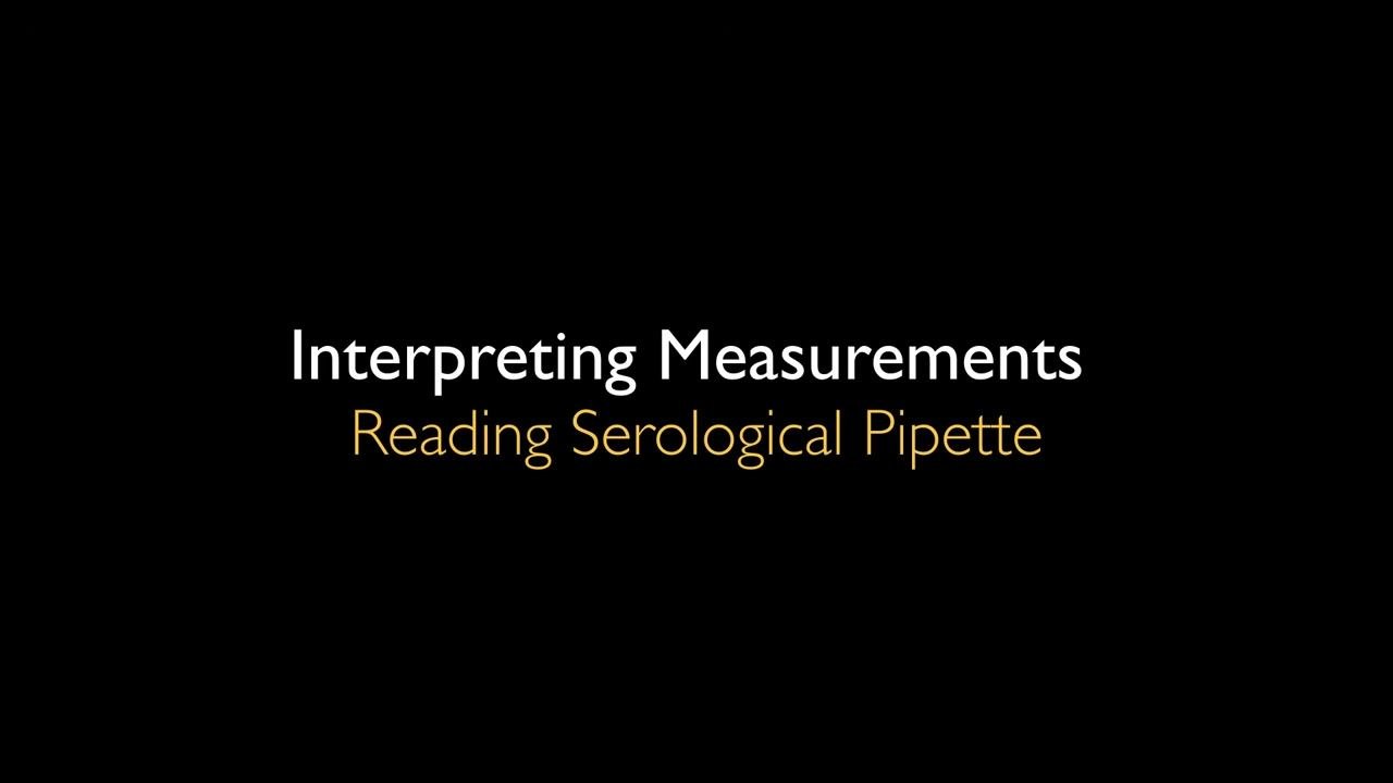 Title screen for interpreting serological pipette measurements