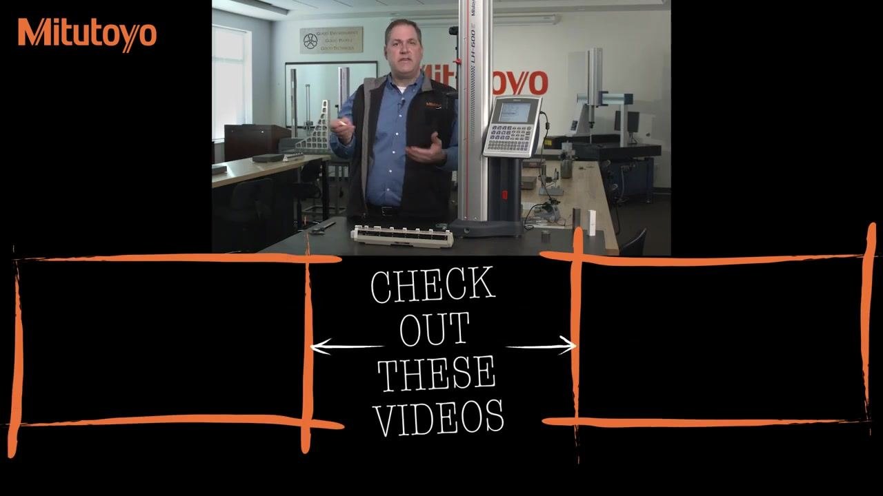 An explanation of test point flexibility, standing in a metrology lab with Mitutoyo equipment and calibration fixtures visible