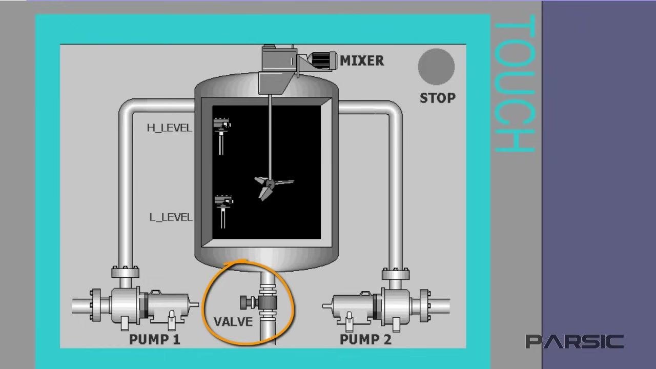 Discharge valve highlighted at the bottom of the tank