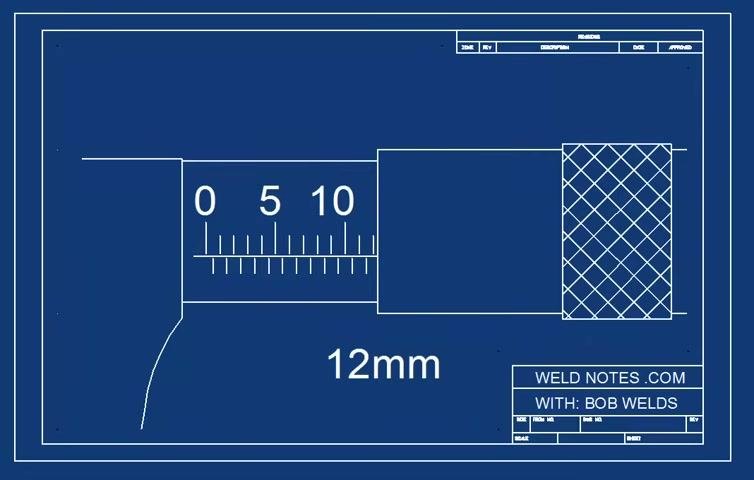 Barrel scale with "12mm" clearly labeled as the reading