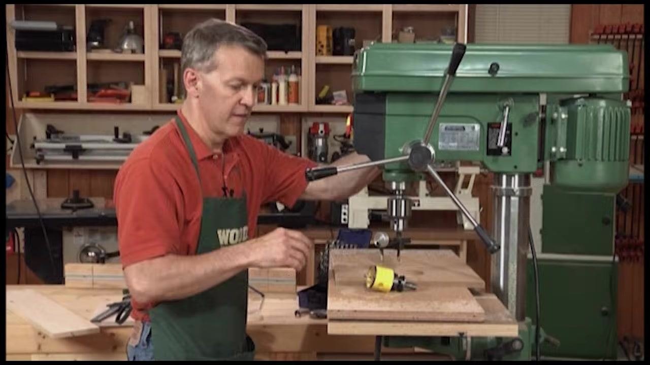 Hole saw attachment showing its fixed diameter