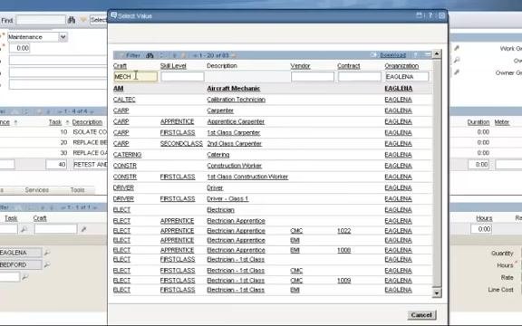 Labor sub tab selected, displaying the Planned Labor section below the Job Plan Tasks.