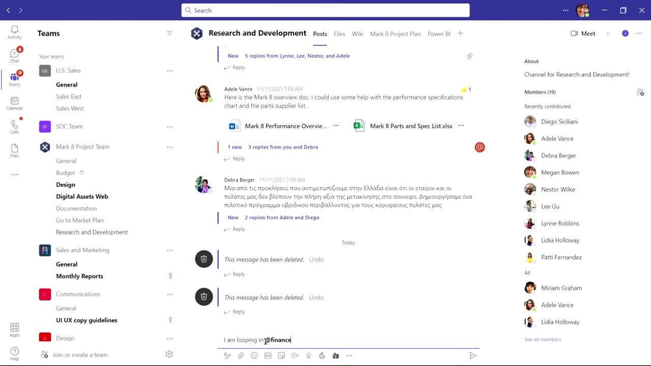 Manage Team window in Microsoft Teams with the "Tags" tab selected.
