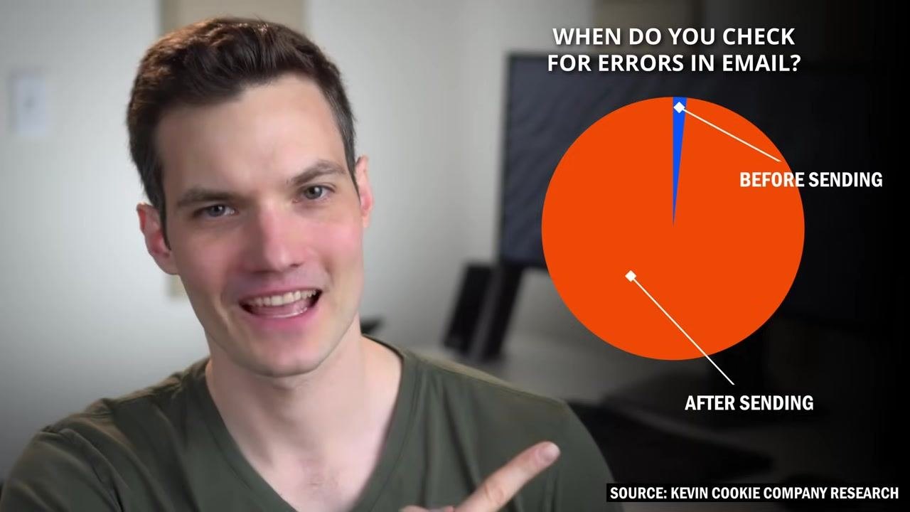 Animated outro screen with large 3D text 'KEVIN STRATVERT' on a dark, colorful background