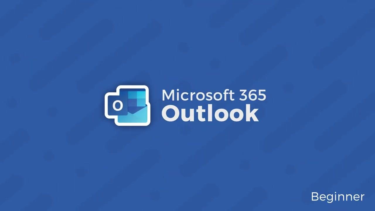 Microsoft 365 Outlook splash screen with logo and "Beginner" label