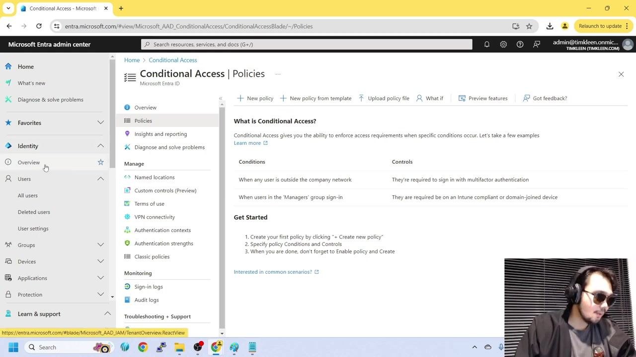 Microsoft login page prompting the user to update the password for jwick@timkleen.com, with password fields visible
