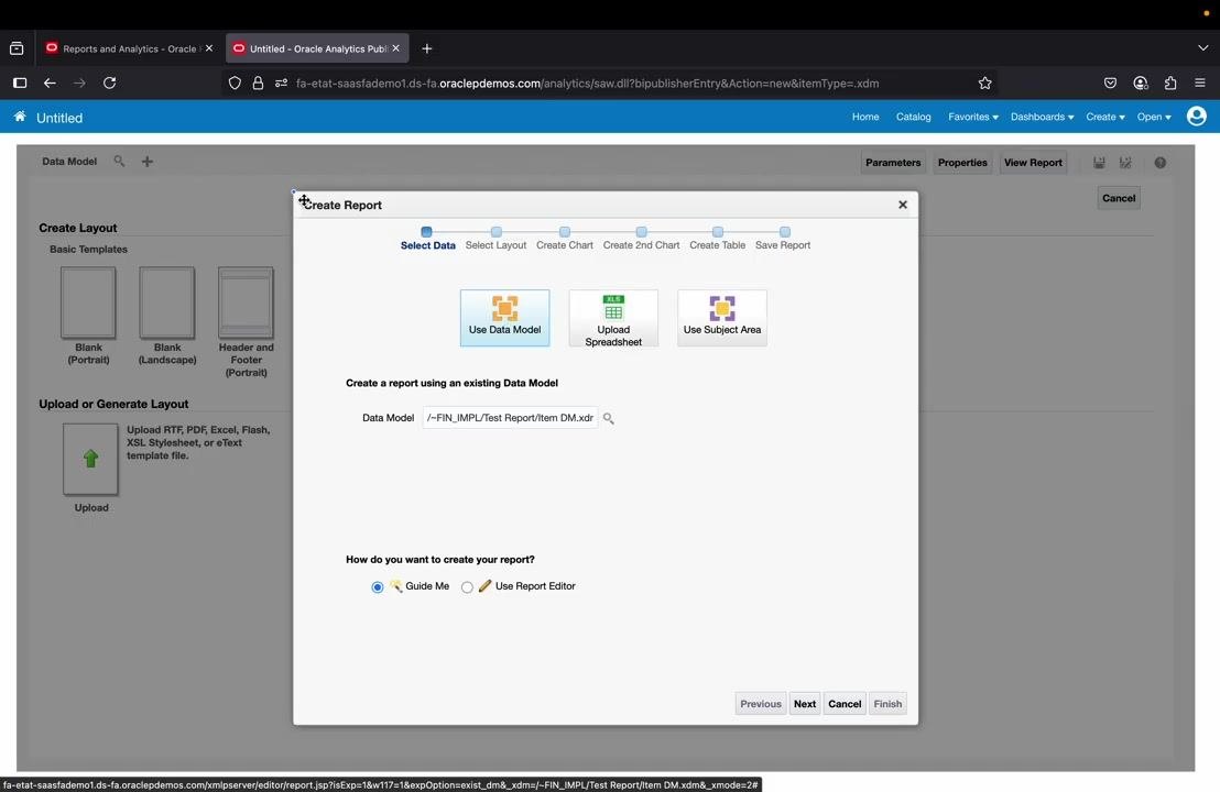 Layout selection screen with the Generate RTF layout option highlighted