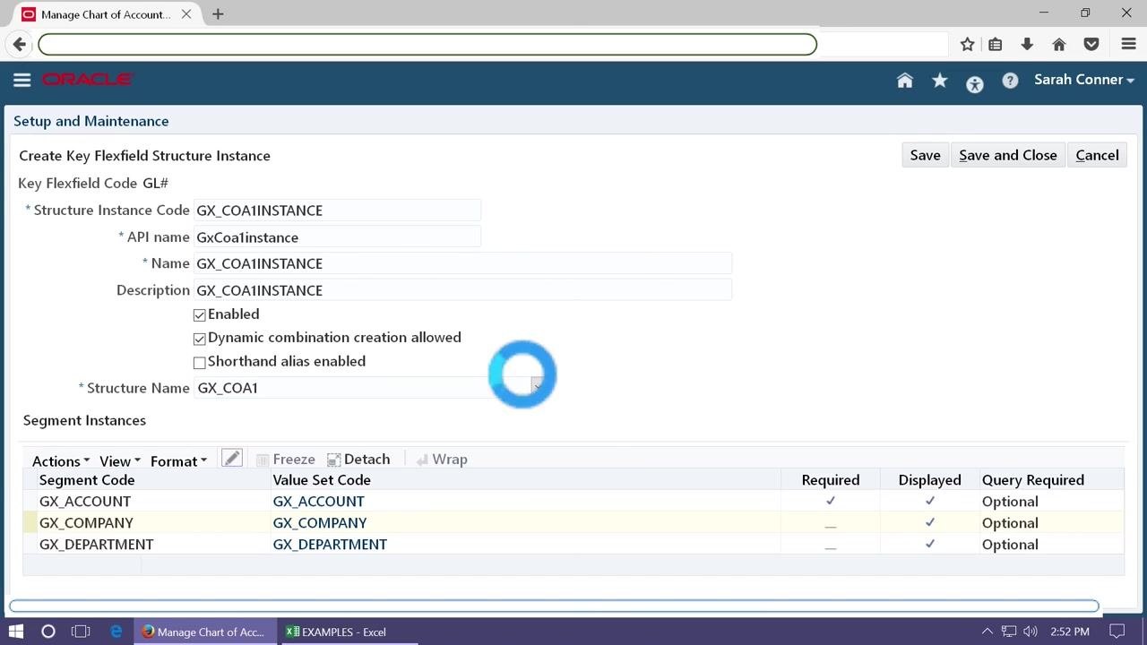 Main screen displaying a loading indicator after editing the segment settings.